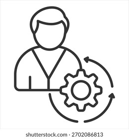 Ilustración vectorial de iconos de contorno de Configuraciones