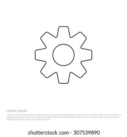 settings Outline Icon, Vector Illustration, Flat pictogram icon