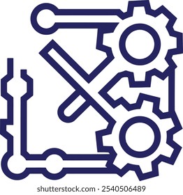 A Settings project plan Vector Icon illustration