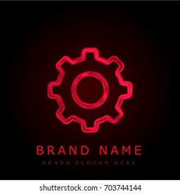 Settings red chromium metallic logo