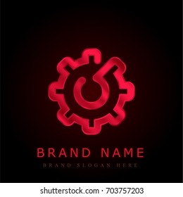 Settings red chromium metallic logo