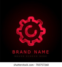 Settings red chromium metallic logo