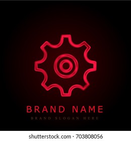 Settings red chromium metallic logo
