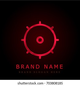 Settings red chromium metallic logo