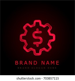 Settings red chromium metallic logo