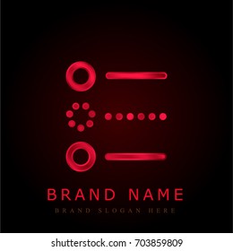 Settings red chromium metallic logo