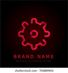 Settings red chromium metallic logo