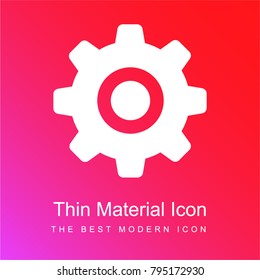 Settings red and pink gradient material white icon minimal design