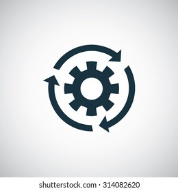 settings reload icon, on white background
