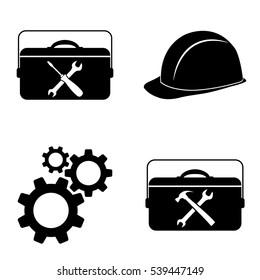 Settings and repair icons  vector set