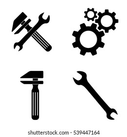 Settings and repair icons  vector set