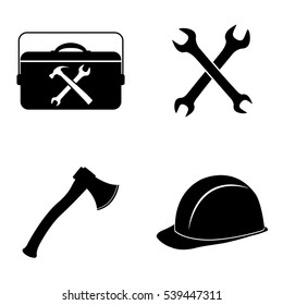 Settings and repair icons  vector set