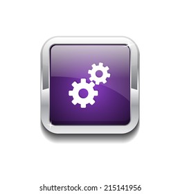 Settings Rounded Corner Vector Purple Web Icon Button