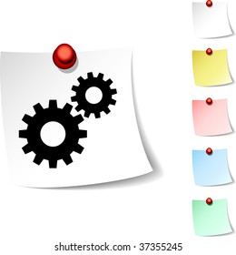 Settings sheet icon. Vector illustration.