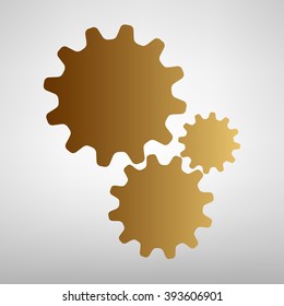 Settings sign. Flat style icon 