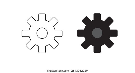 settings sign or Gear Sign icon for web and setting Icon vector illustration design.