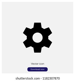 Settings sign icon in trendy flat style isolated on grey background, modern symbol vector illustration for web