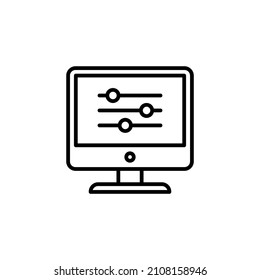 Settings, slider, desktop, horizontal, adjust, adjustment icon.eps