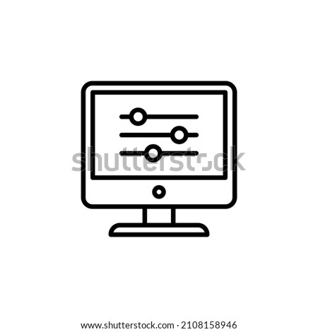 Settings, slider, desktop, horizontal, adjust, adjustment icon.eps