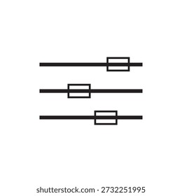 settings slider icon illustration element design