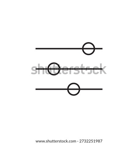settings slider icon illustration element design