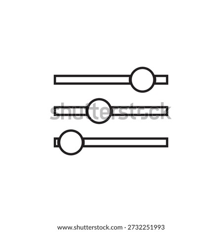 settings slider icon illustration element design