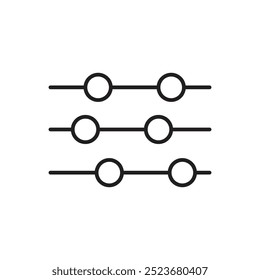 Schieberegler für Einstellungen. einfaches Vektorsymbol. 