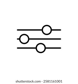 Settings sliders icon Art design illustration