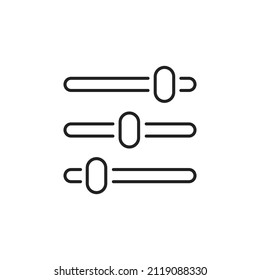 Settings sliders icon. High quality black vector illustration.