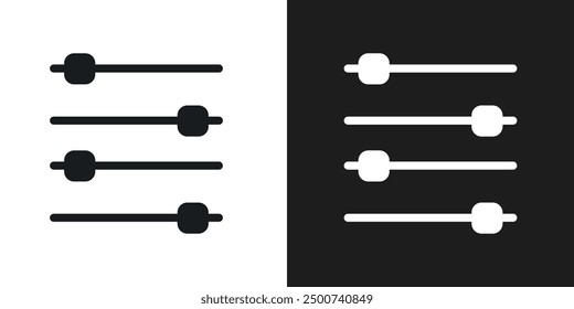 Settings sliders icon line art vector