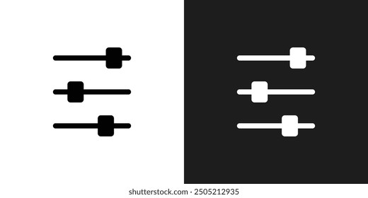 Einstellungen Schieberegler Symbol Logo Set Vektor