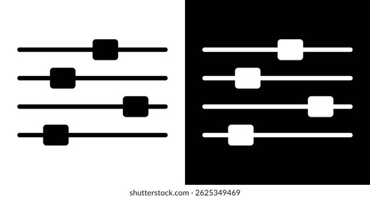 Configurações ícone de controles deslizantes vetor de linha simples. Símbolo, logotipo.