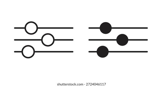 Einstellungen Schieberegler Symbole Logo Design, Piktogramm Symbole