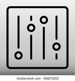 Settings Sliders Vector Icon Illustration