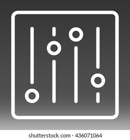 Settings Sliders Vector Icon Illustration