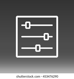 Settings Sliders Vector Icon Illustration