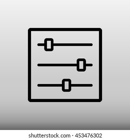 Settings Sliders Vector Icon Illustration