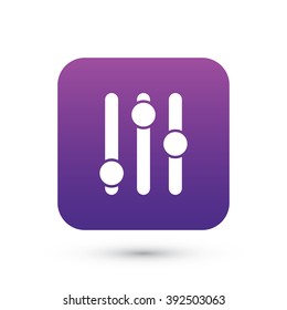 Settings Sliders Vector Icon | Vector Isolated Object Element Colorful Sign Icon Flat Illustration Pictograph Silhouette Logo