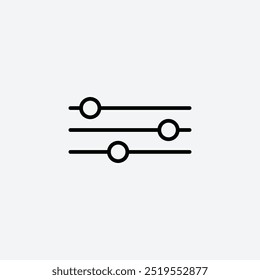 Settings slidersline vector icon. EPS 10