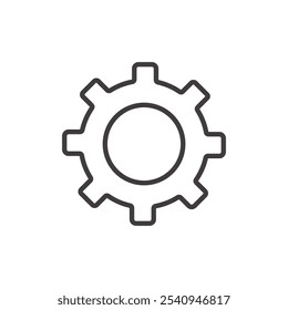 Settings stroke icon in black