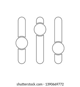 settings toggles outline icon. Signs and symbols can be used for web, logo, mobile app, UI, UX