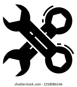 Settings tools glyph vector icon 