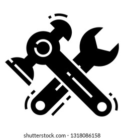 Settings tools glyph vector icon 