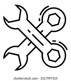 Settings tools line icon 