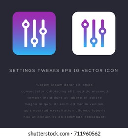 Settings tweaks icon design on modern flat background