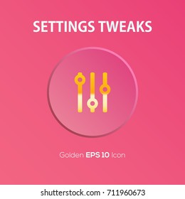 Settings tweaks icon design on modern flat background