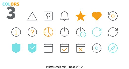Settings UI Pixel Perfect Well-crafted Vector Thin Line Icons 48x48 Ready for 24x24 Grid for Web Graphics and Apps with Editable Stroke. Simple Minimal Pictogram Part 3-6