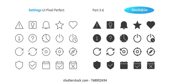 Settings UI Pixel Perfect Well-crafted Vector Thin Line And Solid Icons 30 2x Grid for Web Graphics and Apps. Simple Minimal Pictogram Part 3-6