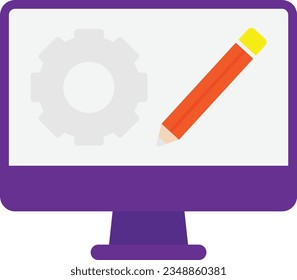 settings Vector Flat Icon Illustration