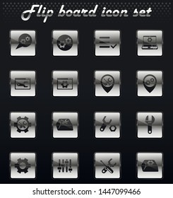 settings vector flip mechanical icons for user interface design